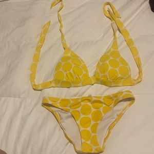 Yellow polka dot bikini